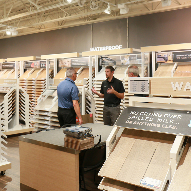 Flooring and design experts in Okemos showroom