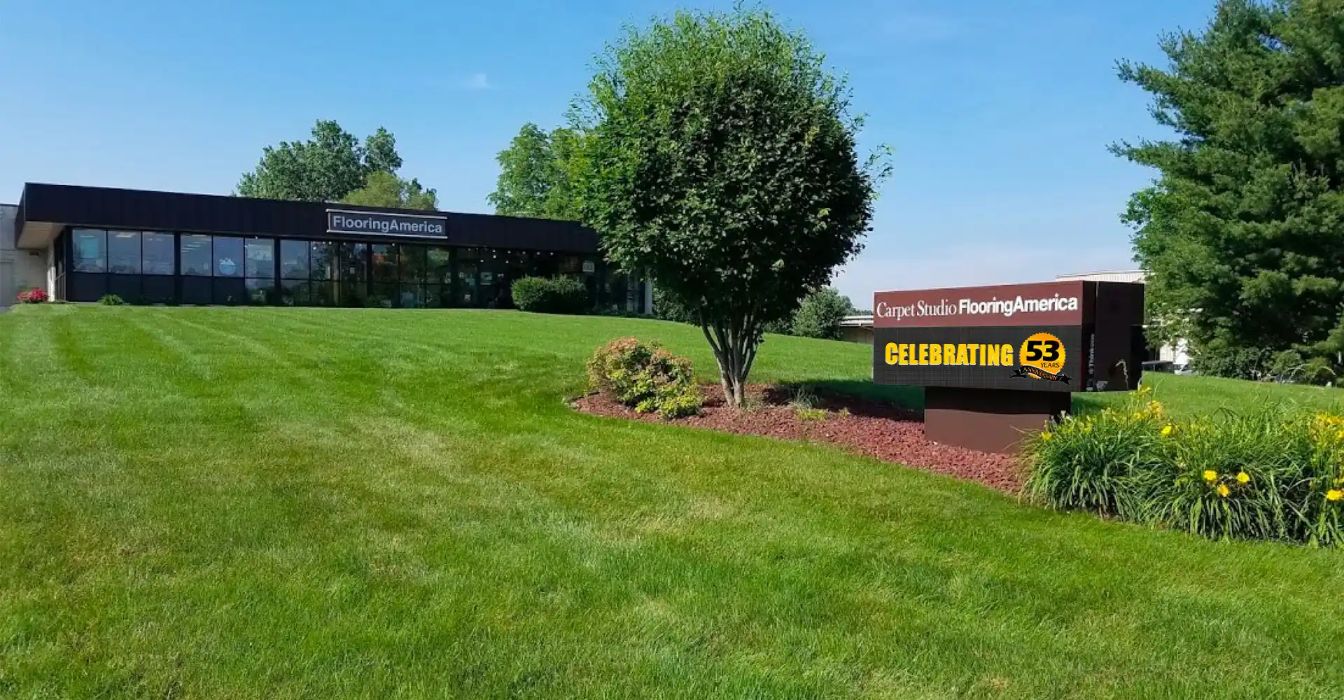 Exterior of Flooring America Carpet Studio showroom