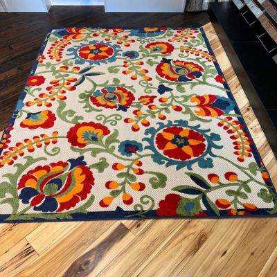 colorful floral area rug